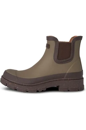 Woden Sko, Dame, Grøn, 42 EU, Vandtæt Slip-On Støvle - Mørk Oliven