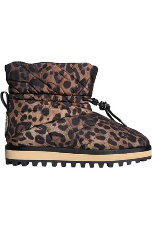 Dolce & Gabbana Sko, Herre, Brun, 44 EU, Uld, Leopard Print Ankelstøvler