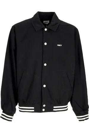Obey Jakke, Herre, Sort, L, Bomuld, Ikon Ansigt Varsity Jakke Sort