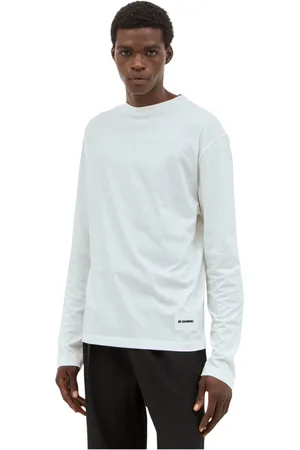 Jil Sander Top, Herre, Hvid, M, Bomuld, Logo-Patch T-Shirt Sæt