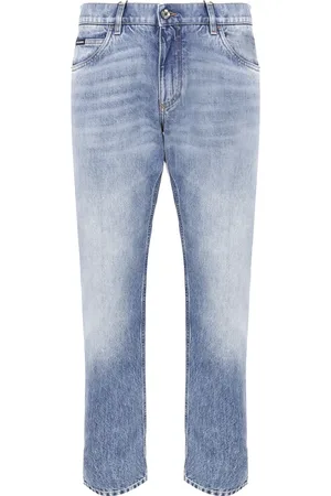 Dolce & Gabbana Jeans, Herre, Blå, 3XL, Denim, Lys Denim Regular Fit Jeans