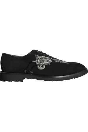 Dolce & Gabbana Sko, Herre, Sort, 41 1/2 EU, Sort Ruskind Snøresko