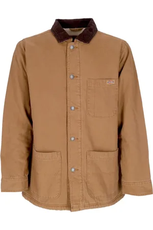 Dickies Jakke, Herre, Brun, S, Bomuld, Kanvas Arbejdsjakke Sten Vasket Brun