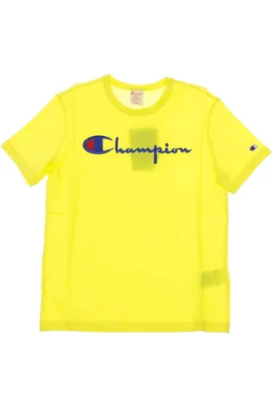 Champion Top, Herre, Gul, L, Hamp, Gul Crewneck Tee Shirt
