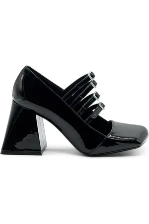 vic matiè Sko, Dame, Sort, 38 EU, Læder, Sort Patent Læder Højhæl Sandal