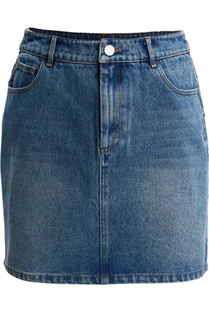 Wakakuu Nederdel, Dame, Blå, XS, Denim, Denim Nederdel