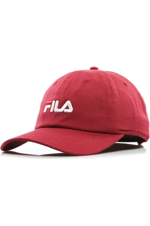 Fila Tilbehør, unisex, Rød, ONE SIZE, Rød Krum Visir Fader Cap Lineær Strop