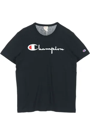 Champion Top, Herre, Sort, M, Sort Crewneck Tee Shirt