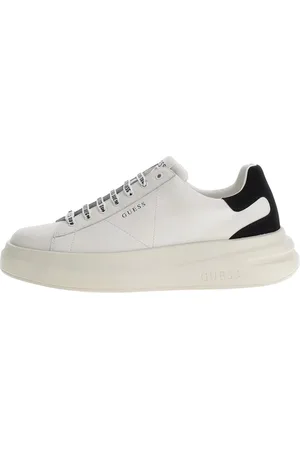 Guess Sko, Herre, Hvid, 40 EU, Bomuld, Hvide Sneakers med Logo Detaljer