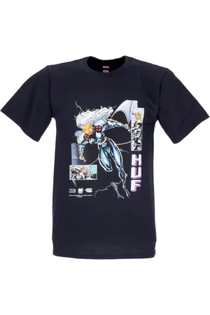 Huf Top, Herre, Blå, M, Bomuld, Marvel Storm Tee Sort T-shirt