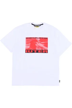 IUTER Top, Herre, Hvid, M, Bomuld, Hvid Mænds Crew Neck T-shirt