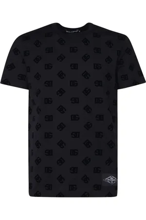 Dolce & Gabbana Top, Herre, Sort, 2XL, Bomuld, Sort Bomuld Jersey T-shirt