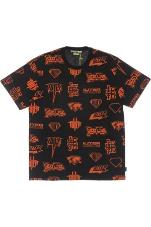 IUTER Top, Herre, Flerfarvet, L, Bomuld, Sort Horn Allover T-shirt