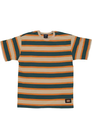 Huf Top, Herre, Flerfarvet, S, Bomuld, Stribet Strik T-Shirt