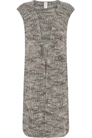 Skovhuus Strik, Dame, , XL, Uld, Oversize Lang Vest Hasselnød
