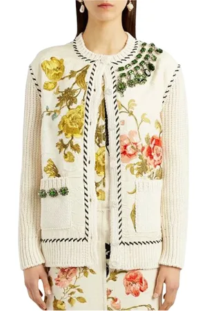 Erdem Strik, Dame, , M, Bomuld, Blomstret Strikjakke