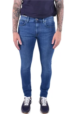 PT Torino Jeans, Herre, Blå, W35, Denim, Blød Stretch Denim Jeans