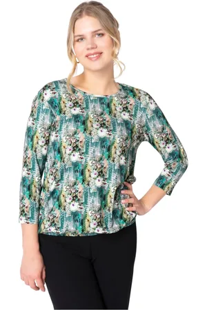 Elton Top, Dame, Flerfarvet, S, Uld, Aqua Green Straight Kjole