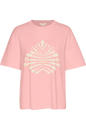 Part Two Top, Dame, Lyserød, 2XL, Bomuld, Grafisk Print T-shirt Rose