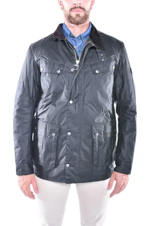 Barbour Jakke, Herre, Grøn, M, Bomuld, Voksjakke med Bikerstil