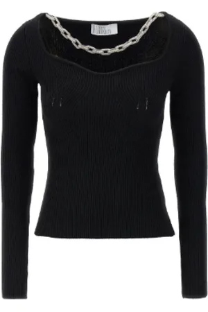 GIUSEPPE DI MORABITO Strik, Dame, Sort, S, Uld, Sorte Sweaters til Kvinder