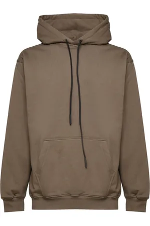 Giuliano Galiano Sweathshirts & Hoodies, Herre, Brun, S, Bomuld, Bomuldshættetrøje med kængurulommer