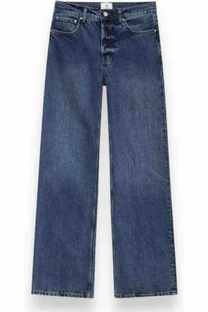 ANINE BING Jeans, Dame, Blå, W25, Bomuld, Blegede Blå Mid-Rise Jeans