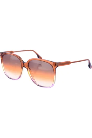 Victoria Beckham Tilbehør, Dame, Brun, ONE SIZE, Oval Acetat Solbriller med UV-beskyttelse