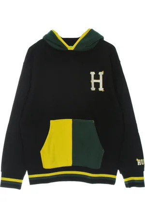 Huf Sweathshirts & Hoodies, Herre, Sort, XL, Bomuld, Sort Dobbelt Hætte Langærmet Hoodie