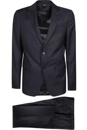 Ermenegildo Zegna Jakkesæt, Herre, Blå, 2XL, Uld, Skræddersyet Luksusdragt