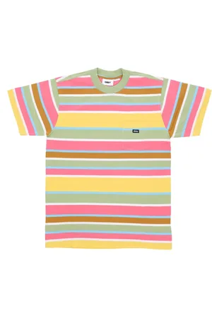 Obey Top, Herre, Flerfarvet, L, Bomuld, Lomme Tee Bay Leaf Multi