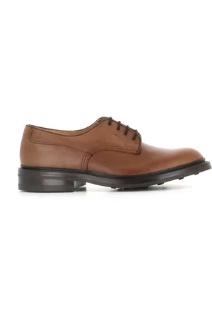 TRICKERS Sko, Herre, Brun, 43 EU, Læder, Flade Sko Cognac Derby Håndværk