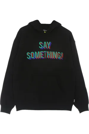 IUTER Sweathshirts & Hoodies, Herre, Sort, S, Bomuld, Sort Say Something Hoodie Langærmet