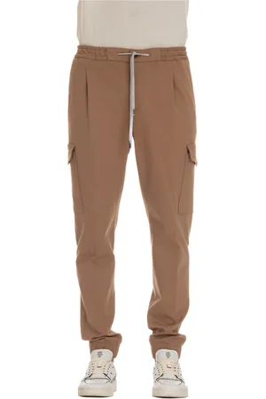 PT Torino Bukser, Herre, Brun, 2XL, Bomuld, Cargo Bukser Kamel Elastisk Talje