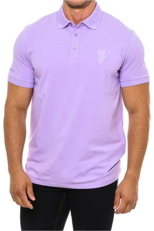 Karl Lagerfeld Top, Herre, Lilla, S, Bomuld, Kortærmet Polo Shirt