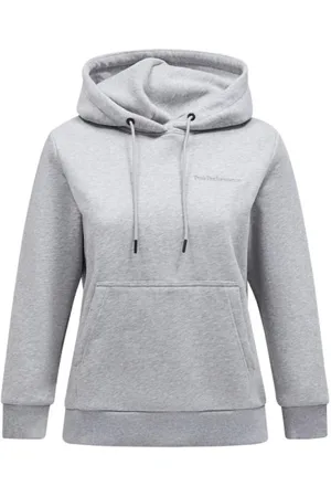 Peak Performance Sweathshirts & Hoodies, Dame, Grå, XL, Bomuld, Original Logo Hættetrøje