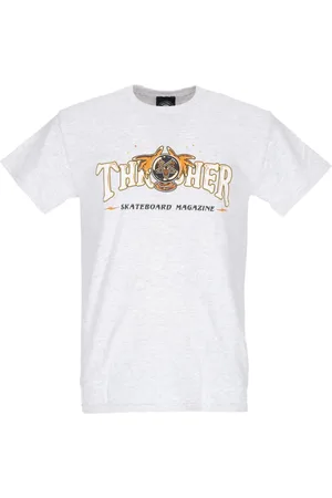 Thrasher Top, Herre, Grå, L, Bomuld, Logo T-shirt i askegrå til mænd