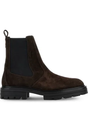 Hogan Sko, Herre, Brun, 44 EU, Suede, Moderne Chelsea Ankelstøvler