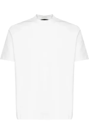 Giuliano Galiano Top, Herre, Hvid, L, Bomuld, Hvid Bomulds T-shirt Rund Krave Halve Ærmer