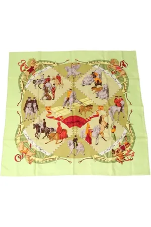 Hermès Pre-owned, Dame, Flerfarvet, ONE SIZE, Tyl, Pre-owned Silke trklaeder