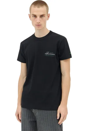 A.P.C. Top, Herre, Sort, S, Bomuld, Grafisk Print Crewneck T-shirt