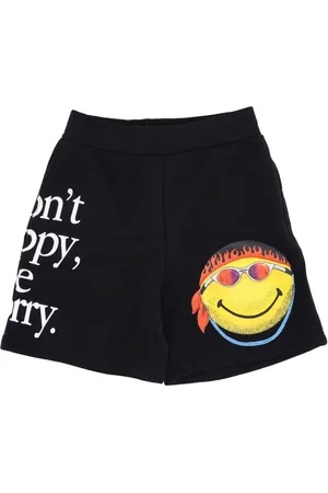 MARKET Shorts, Herre, Sort, L, Bomuld, Smiley Logo Sweatshorts Sort