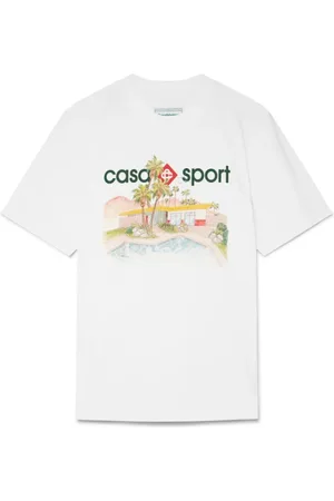 Casablanca Top, Herre, Hvid, S, Bomuld, Poolside T-shirt