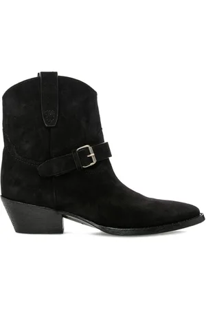 Saint Laurent Sko, Dame, Sort, 36 EU, Uld, Stilfulde ankelstøvler