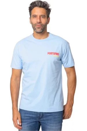 MC2 SAINT BARTH Top, Herre, Blå, L, Bomuld, Blå Portofino Addicted T-shirt