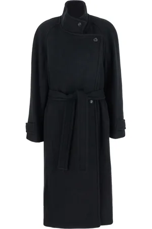 Low Classic Frakke, Dame, Sort, M, Uld, Sort Uld Wrap Frakke