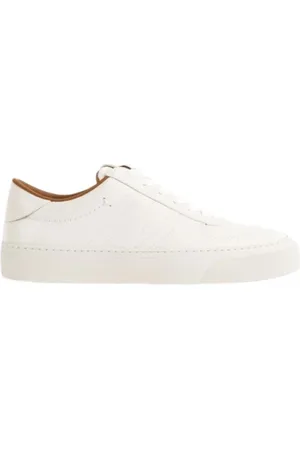 Moncler Sko, Herre, Hvid, 45 EU, Læder, Klassiske hvide lædersneakers