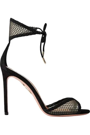 Aquazzura Sko, Dame, Sort, 41 EU, Uld, Stilfulde Sommer Sandaler