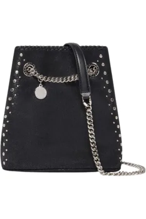 Stella McCartney Taske, Dame, Sort, ONE SIZE, Uld, Shaggy Eco Skuldertaske med Nitter