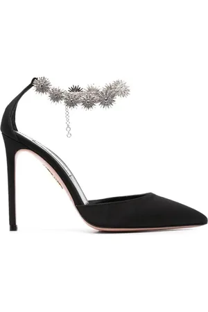 Aquazzura Sko, Dame, Sort, 40 EU, Elegant Slingback Pumps